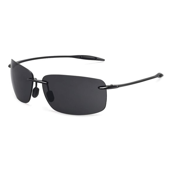 TR90 Rimless Polarized Sports Sunglasses for Running Golf Fishing Driving
